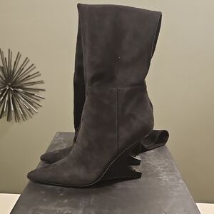AAJ BY AMINAH Black Heeled Boots